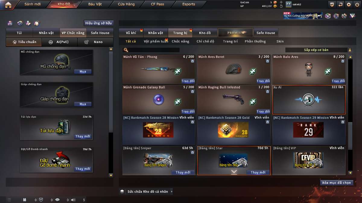 shop acc cf uy tin gia re